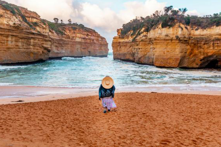 girl on beach on great ocean road