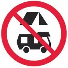 no freedom camping sign