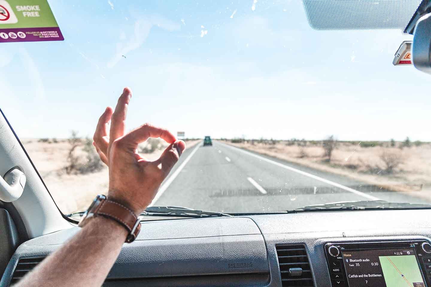 perfect conditions in drivers seat